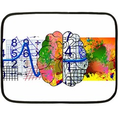 Brain Cerebrum Biology Abstract Fleece Blanket (Mini)