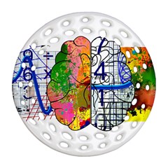 Brain Cerebrum Biology Abstract Ornament (Round Filigree)