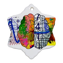 Brain Cerebrum Biology Abstract Ornament (Snowflake)