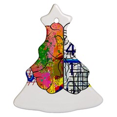 Brain Cerebrum Biology Abstract Ornament (Christmas Tree) 