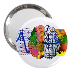 Brain Cerebrum Biology Abstract 3  Handbag Mirrors