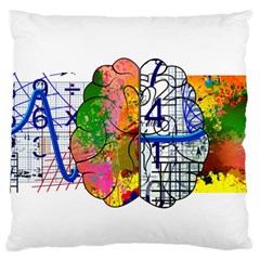 Brain Cerebrum Biology Abstract Large Flano Cushion Case (One Side)