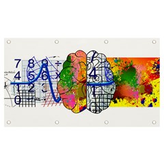 Brain Cerebrum Biology Abstract Banner and Sign 7  x 4 