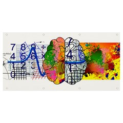 Brain Cerebrum Biology Abstract Banner and Sign 8  x 4 