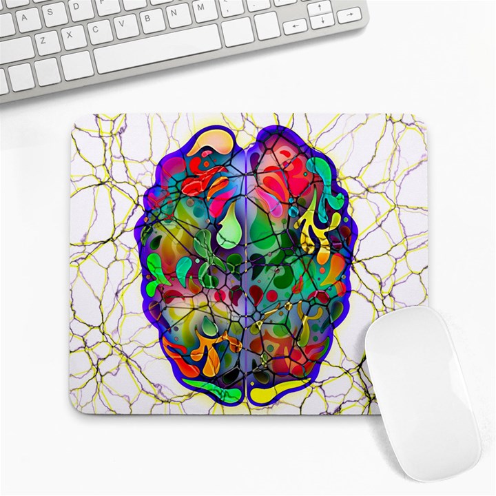 Brain Head Mind Man Silhouette Large Mousepad