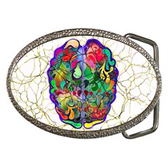 Brain Head Mind Man Silhouette Belt Buckles by Wegoenart