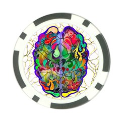 Brain Head Mind Man Silhouette Poker Chip Card Guard (10 Pack) by Wegoenart