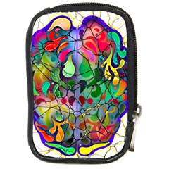 Brain Head Mind Man Silhouette Compact Camera Leather Case by Wegoenart