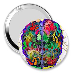 Brain Head Mind Man Silhouette 3  Handbag Mirrors by Wegoenart