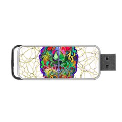 Brain Head Mind Man Silhouette Portable Usb Flash (two Sides) by Wegoenart