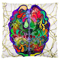 Brain Head Mind Man Silhouette Standard Flano Cushion Case (two Sides) by Wegoenart