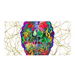 Brain Head Mind Man Silhouette Satin Wrap 35  X 70  by Wegoenart