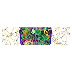 Brain Head Mind Man Silhouette Oblong Satin Scarf (16  X 60 ) by Wegoenart