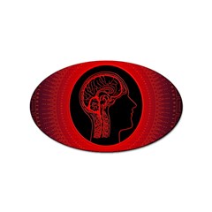 Artificial Intelligence Brain Think Sticker Oval (10 Pack) by Wegoenart