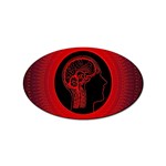 Artificial Intelligence Brain Think Sticker Oval (10 pack) Front