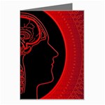 Artificial Intelligence Brain Think Greeting Card Left