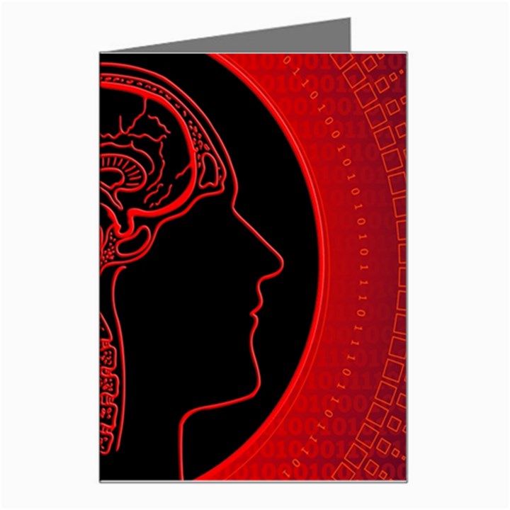 Artificial Intelligence Brain Think Greeting Card