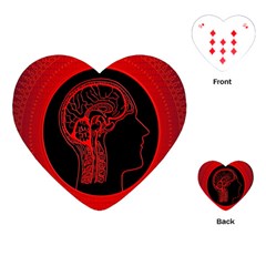 Artificial Intelligence Brain Think Playing Cards Single Design (heart) by Wegoenart