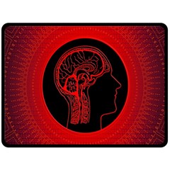 Artificial Intelligence Brain Think Fleece Blanket (large)  by Wegoenart