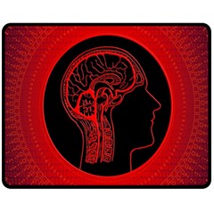 Artificial Intelligence Brain Think Fleece Blanket (medium)  by Wegoenart