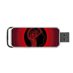 Artificial Intelligence Brain Think Portable Usb Flash (two Sides) by Wegoenart