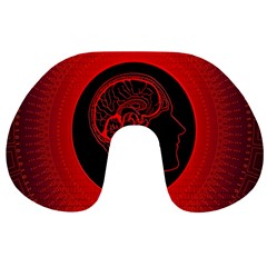 Artificial Intelligence Brain Think Travel Neck Pillow by Wegoenart