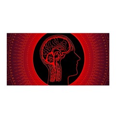 Artificial Intelligence Brain Think Satin Wrap 35  X 70  by Wegoenart