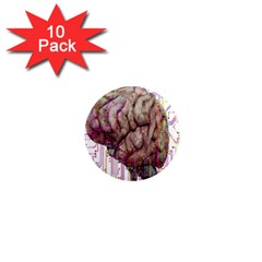 Brain Think Neurons Circuit 1  Mini Magnet (10 Pack)  by Wegoenart