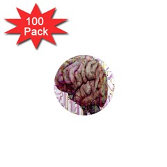 Brain Think Neurons Circuit 1  Mini Magnets (100 Pack)  by Wegoenart