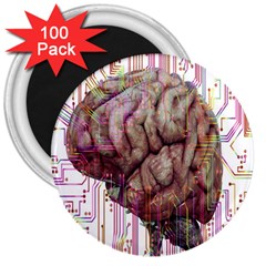 Brain Think Neurons Circuit 3  Magnets (100 Pack) by Wegoenart