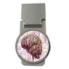 Brain Think Neurons Circuit Money Clips (round)  by Wegoenart