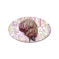 Brain Think Neurons Circuit Sticker Oval (100 Pack)