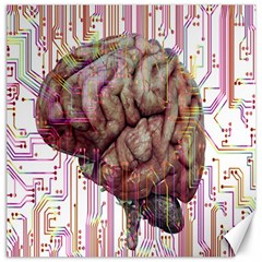 Brain Think Neurons Circuit Canvas 12  X 12  by Wegoenart