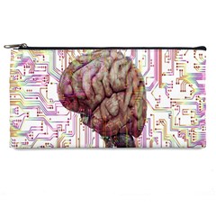 Brain Think Neurons Circuit Pencil Case by Wegoenart