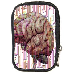 Brain Think Neurons Circuit Compact Camera Leather Case by Wegoenart