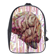 Brain Think Neurons Circuit School Bag (large) by Wegoenart