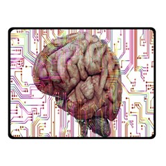 Brain Think Neurons Circuit Fleece Blanket (small) by Wegoenart