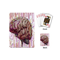 Brain Think Neurons Circuit Playing Cards Single Design (mini) by Wegoenart