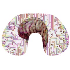 Brain Think Neurons Circuit Travel Neck Pillow by Wegoenart