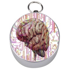 Brain Think Neurons Circuit Silver Compasses by Wegoenart