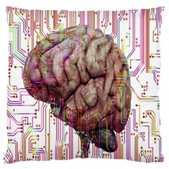 Brain Think Neurons Circuit Standard Flano Cushion Case (one Side) by Wegoenart