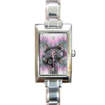 Tourette Syndrome Epilepsy Brain Rectangle Italian Charm Watch Front