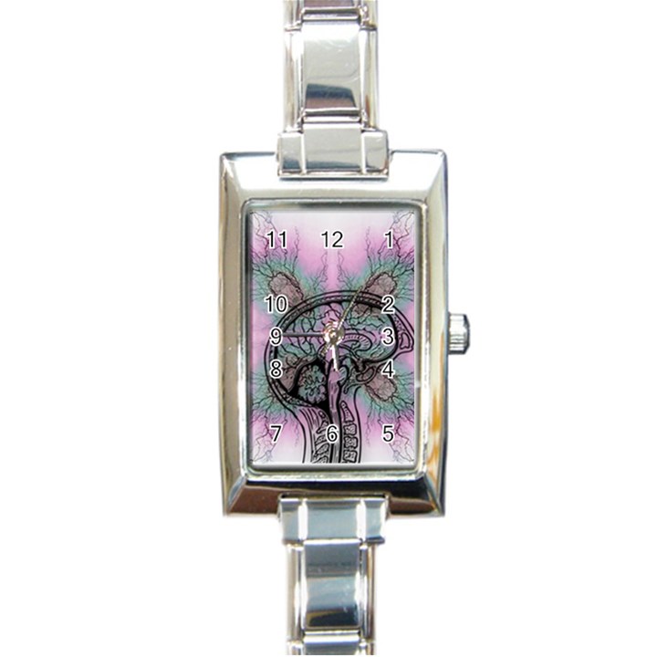 Tourette Syndrome Epilepsy Brain Rectangle Italian Charm Watch