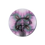 Tourette Syndrome Epilepsy Brain Rubber Round Coaster (4 pack) Front