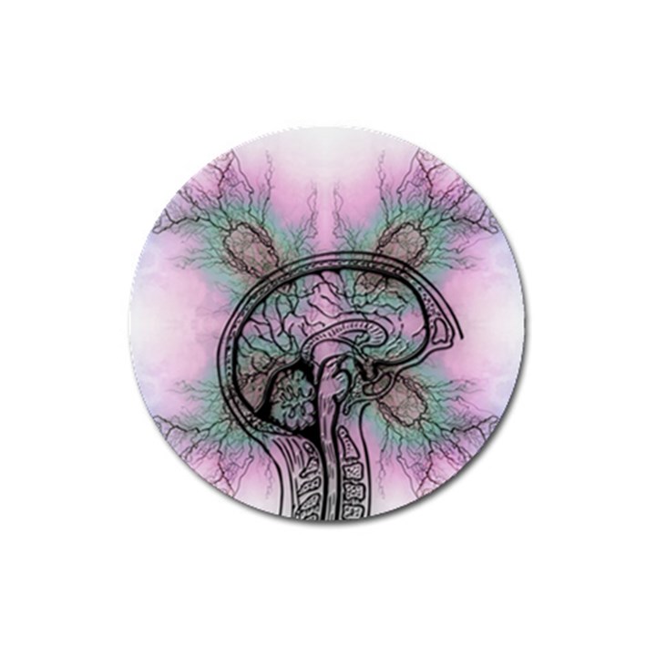 Tourette Syndrome Epilepsy Brain Magnet 3  (Round)