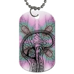 Tourette Syndrome Epilepsy Brain Dog Tag (one Side) by Wegoenart