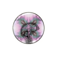 Tourette Syndrome Epilepsy Brain Hat Clip Ball Marker by Wegoenart