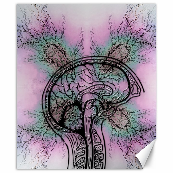 Tourette Syndrome Epilepsy Brain Canvas 8  x 10 