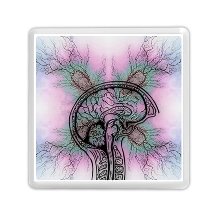 Tourette Syndrome Epilepsy Brain Memory Card Reader (Square)