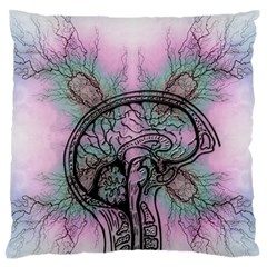 Tourette Syndrome Epilepsy Brain Large Flano Cushion Case (two Sides) by Wegoenart